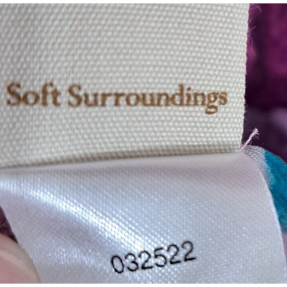 Soft Surroundings PXL Multicolor Flyaway Long Sleeve Cardigan Floral w/Stripes - Picture 10 of 10